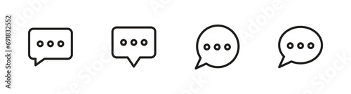 Chat Bubble Icon set. Chat, message, message, sms, chat, chatting, talk line icon vector illustration