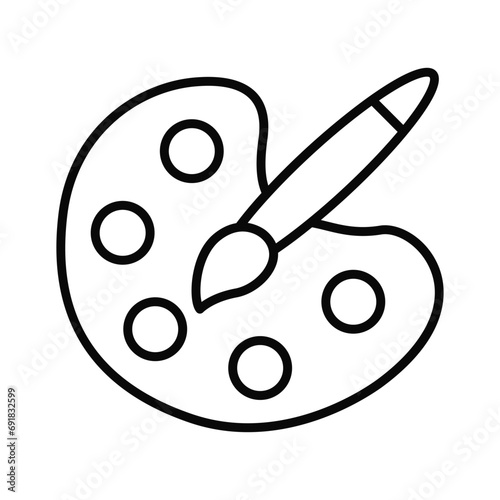 Premium icon of color palette in trendy style, painting tools