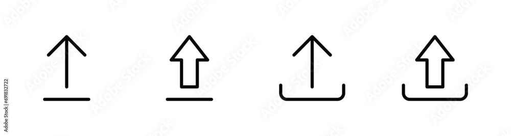 Upload icon set vector illustration Upload icon set vector illustration