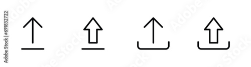 Upload icon set vector illustration