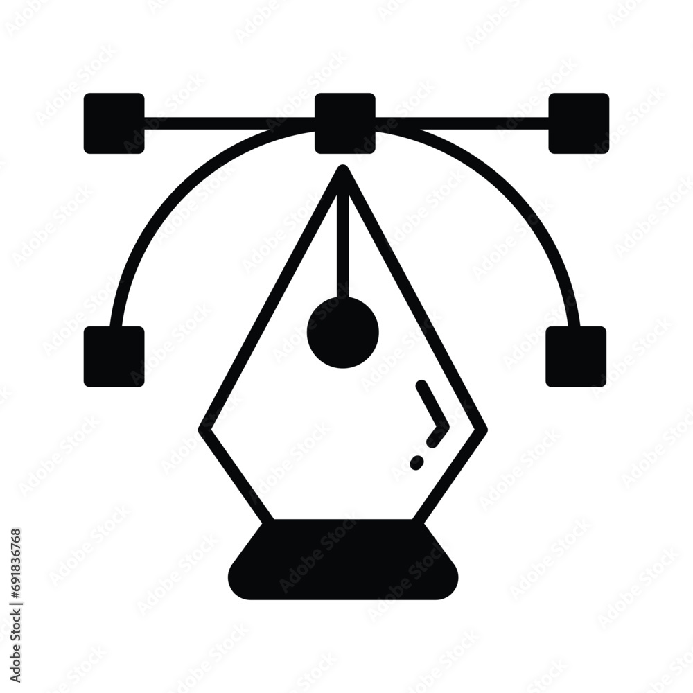 Get hold on this creative icon of pen tool, modern flat style Get hold on this creative icon of pen tool, modern flat style