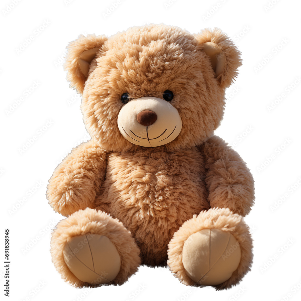 Obraz premium A teddy bear sitting with a happy smile