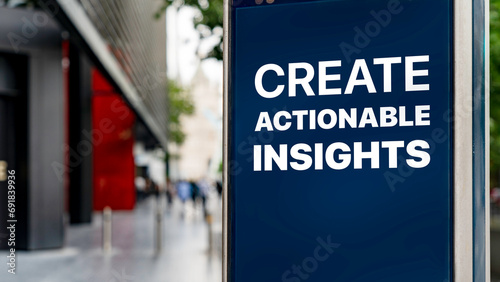 Create Actionable Insights on a sign in a city business district
