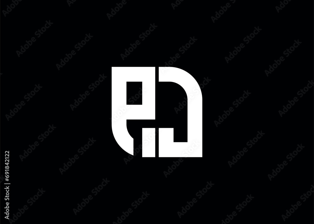 Monogram Letter PJ Logo Design vector template Monogram Letter PJ Logo Design vector template
