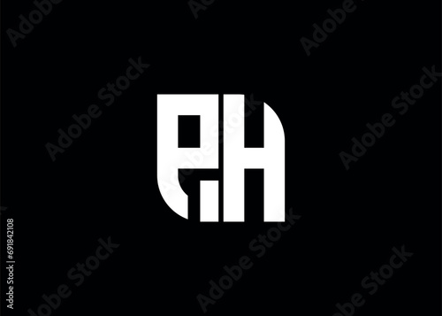 
Monogram Letter PH Logo Design vector template.