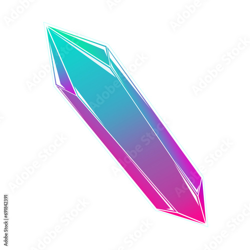 Colourful Fantasy Crystal Gem Vector