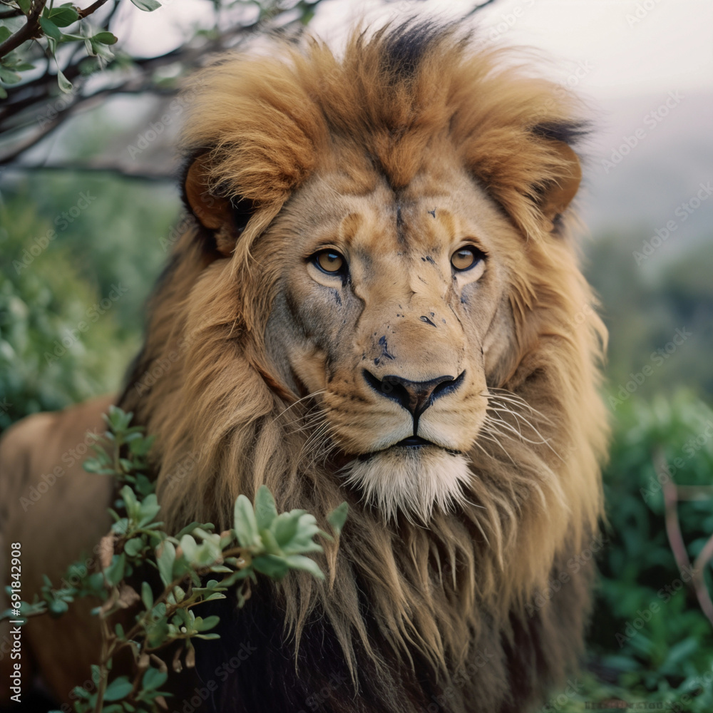 retrato de leon