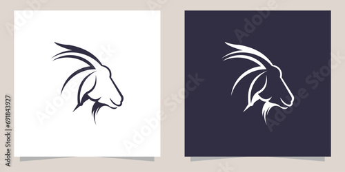 goat logo design vector