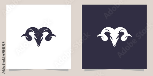 goat logo design vector