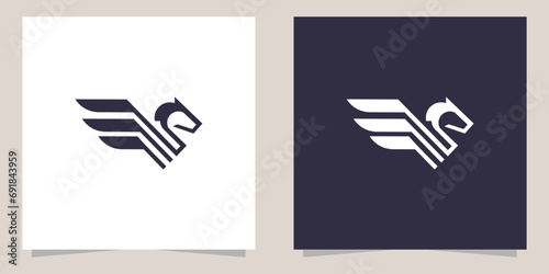 horse logo design vector