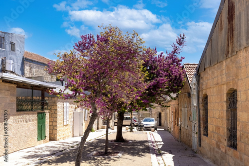 Fototapeta Naklejka Na Ścianę i Meble -  Israel, Jerusalem old narrow streets of Nahlaot historic neighborhood with many small synagogues