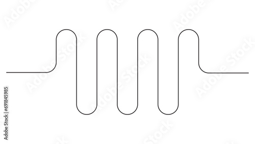 turning path zigsag line vector