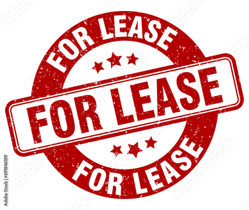 for lease stamp. for lease label. round grunge sign
