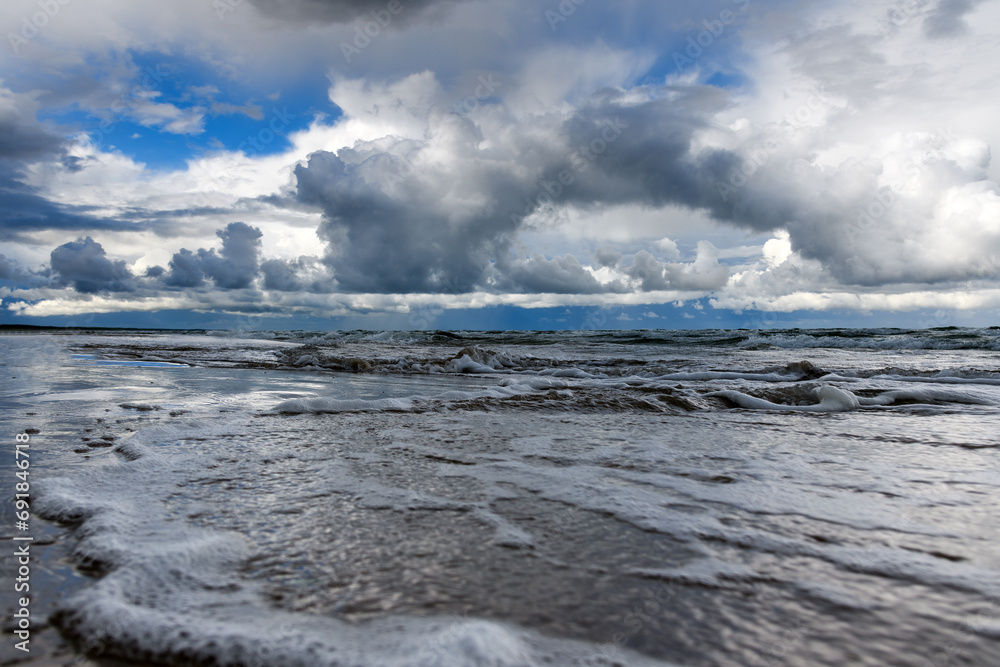 Clouds over Baltic sea at Liepaja, Latvia.