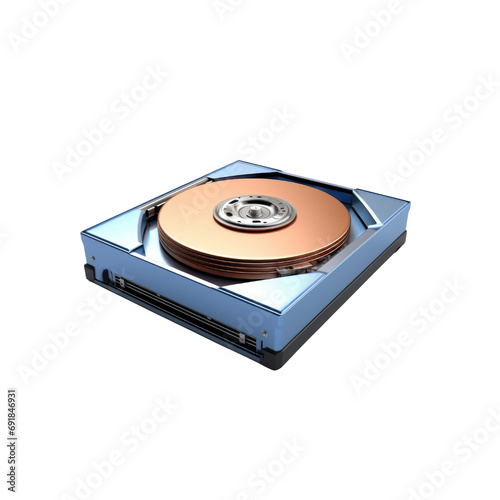 Hard disk hdd 3D isolate transparent white background
