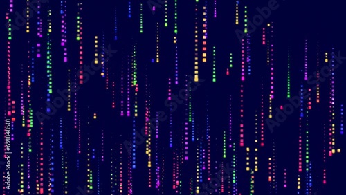 Gradient color particle rain line background .  Abstract vertical lines background.