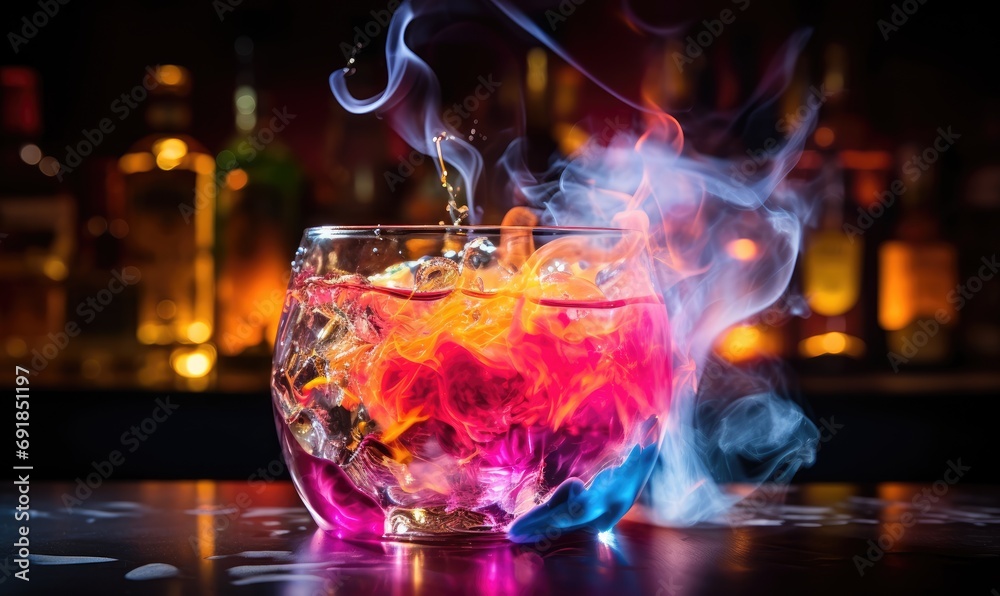 A Refreshing Drink in a Glass on a Wooden Table