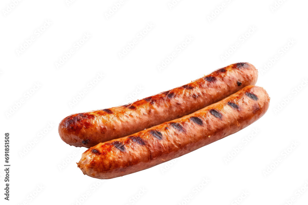 grilled raw sausage traditional food Isolated on transparent background PNG file. grilled raw sausage traditional food Isolated on transparent background PNG file.