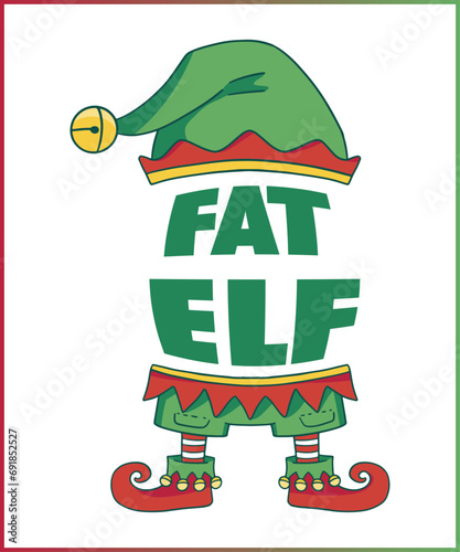 Fat Elf Christmas t-shirt
 photo