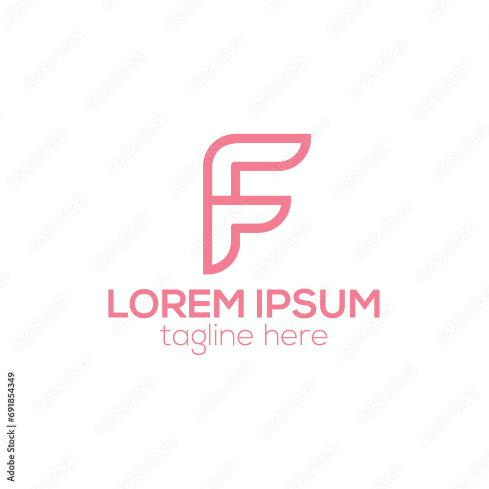 F letter logo design concept isolated vector template for business and company illustration F letter logo design concept isolated vector template for business and company illustration