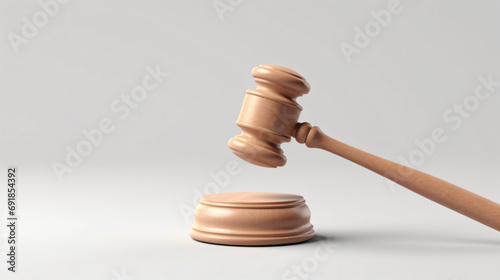 Minimal gavel isolated. Auction and law icon sign