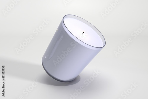 Jar Candle Label Mockup Large Spa Vicks Candles 3d Rendered photo