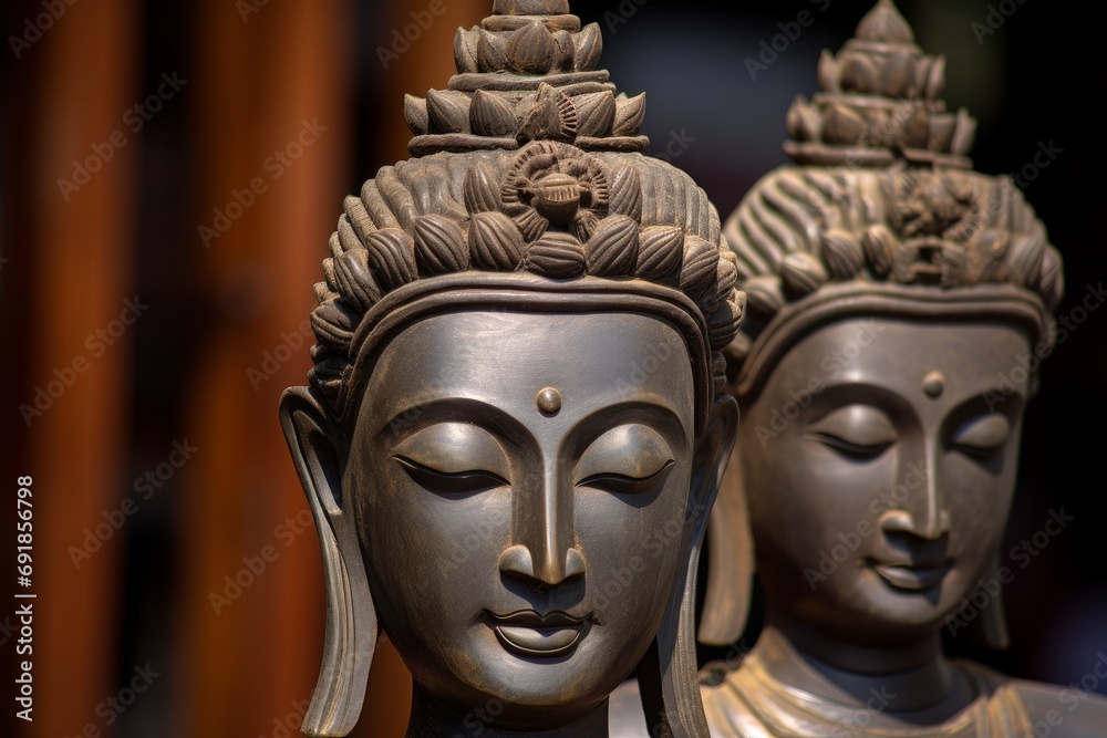 Gautam Buddha Head Statue, Generative AI