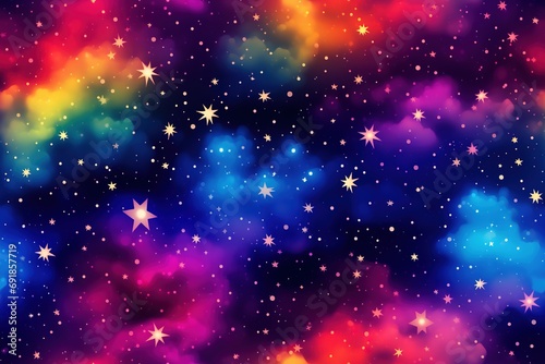 Colorful Cosmic space background with stars and nebula