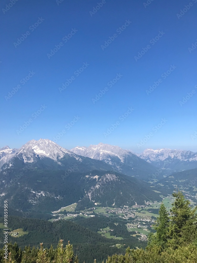 mountains and clouds