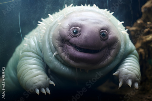funny tardigrade water bear character photo