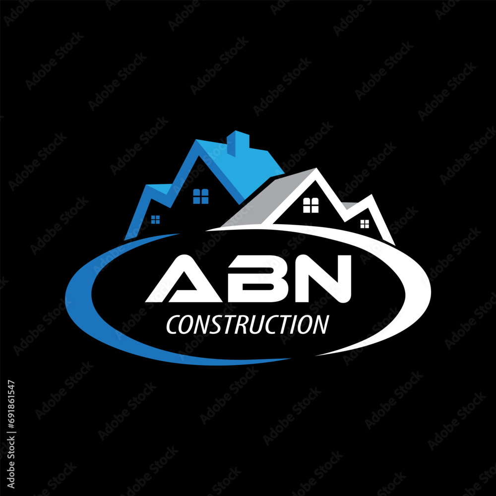 Letter ABN building vector, ABN initial construction. ABN real estate. ABN home letter logo design, ABN real estate Logo Letter ABN building vector, ABN initial construction. ABN real estate. ABN home letter logo design, ABN real estate Logo