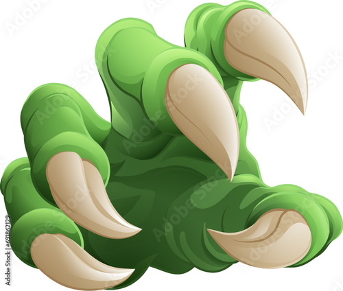 A monster claw dinosaur or dragon cartoon talon hand