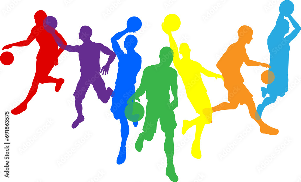 Basketball Silhouette Players Player Silhouettes