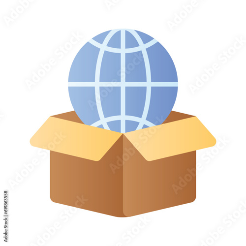 Worldwide Delivery icon design, editable vector of global delivery