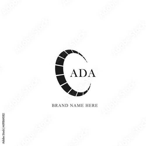 ADAA logo. A D A design. White ADAA letter. ADAA, A D A letter logo design. Initial letter ADAA linked circle uppercase monogram logo. A D A letter logo vector design.	
