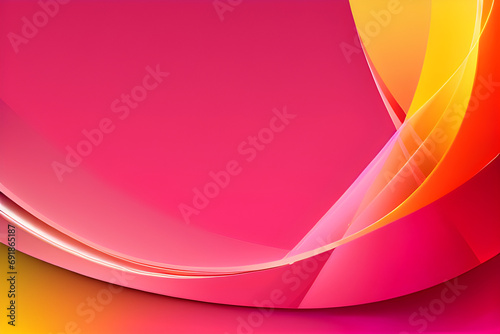 Wallpaper with beautiful, soft curves and red color, Generaive AI