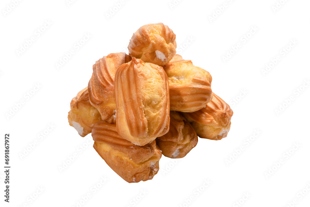 Sweet eclairs isolated on a white background. Sweet eclairs isolated on a white background.