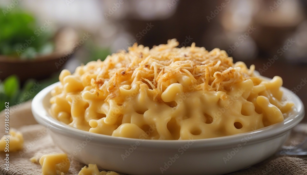 Macaroni with cheese in a bowl on a wooden table. Macaroni with cheese in a bowl on a wooden table.