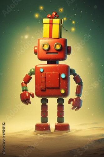 retro robot for christmas