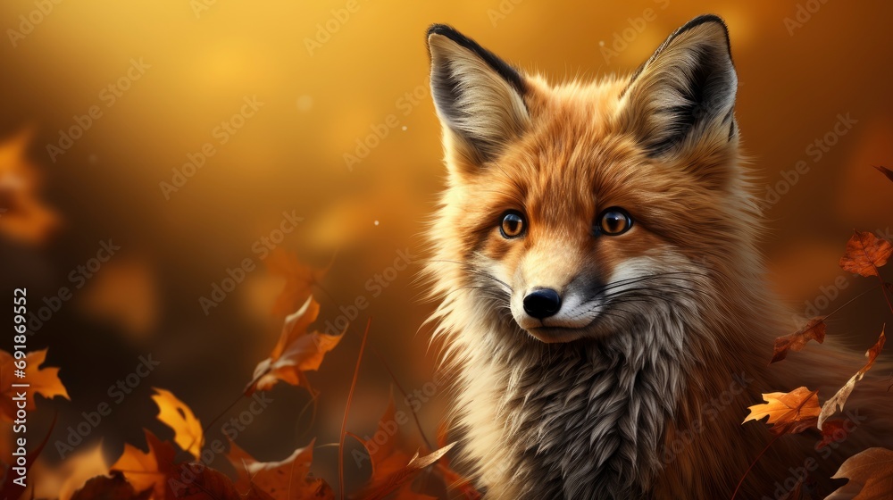 Naklejka premium Red Fox Cub Newborn Nature, HD, Background Wallpaper, Desktop Wallpaper