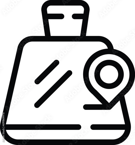 Warehouse store icon outline vector. Central bazaar shopping. Business retail merchandise
