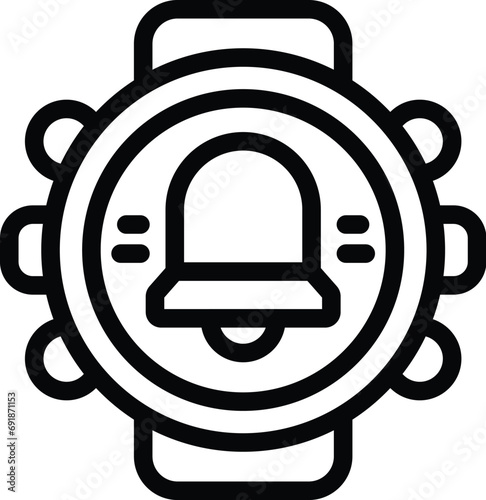 Smart pedometer icon outline vector. Tracking activity wristband. Monitoring body movement