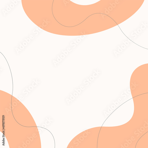 Template poster Peach fuzz trend color year 2024, boho style, fashion beauty cosmetics luxury and chic, beautiful glamorous and elegant background.