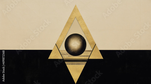 Art Deco Style Illuminati Triangle Illustration