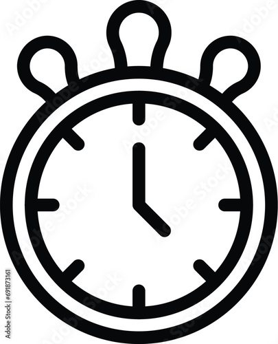 Walker pedometer icon outline vector. Running activity recorder. Footstep monitoring watch