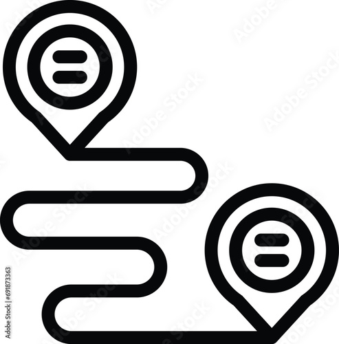 Recording walked distance icon outline vector. Fitness pedometer device. Jogging sport tracking