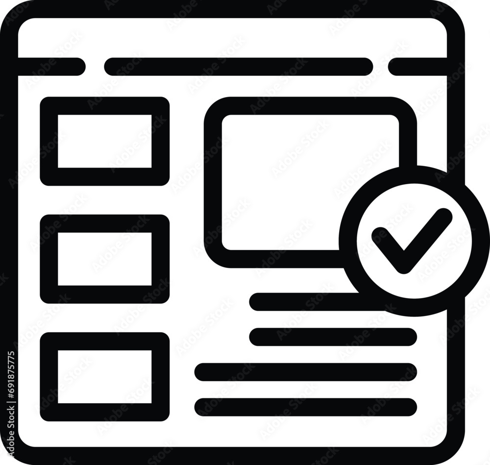 Final beta version icon outline vector. Approved website version. Testing before launching Final beta version icon outline vector. Approved website version. Testing before launching