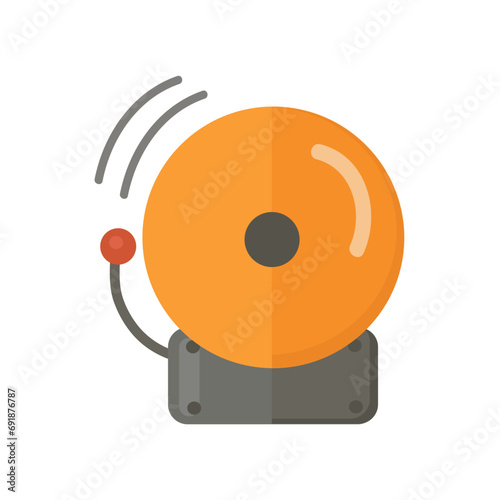School bell icon clipart avatar logotype isolated vector illustration