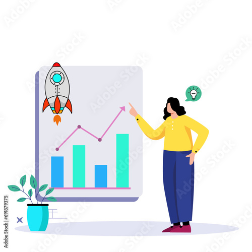 Marketing Analystic illustration, Ui kits Marketing Analystic illustratio