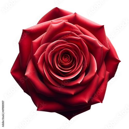 Red rose flower close up.